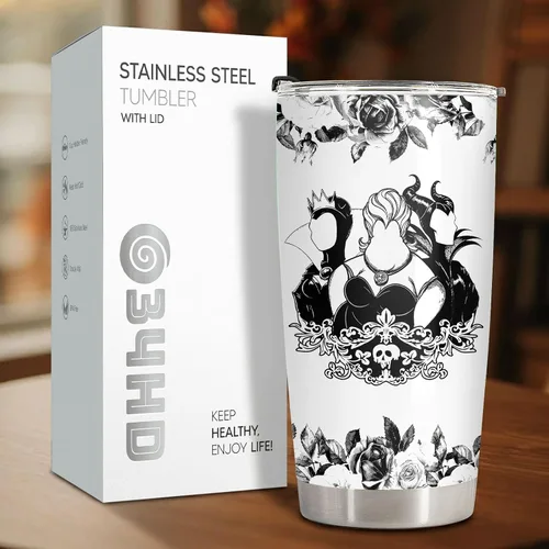 Vista 7 de 34HD Witch Queen 20 oz Tumbler Gothic Villain Dark Rose Gifts for Women Backwiches queen