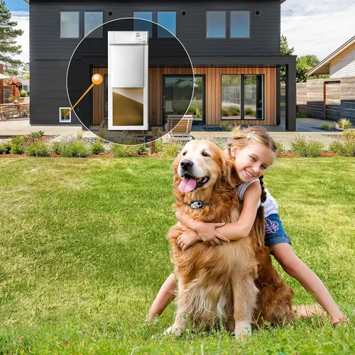 Vista 8 de Puerta automática para mascotas Power PET de High Tech Pet - Montaje grande en la puerta para mascotas de hasta 100 libras - Acceso de 4 vías