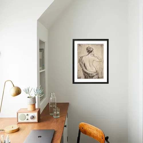 Vista 3 de ART.COM Impresiones artísticas enmarcadas para pared, estudio de desnudo neutro II por Tim O'toole, decoración figurativa, 12 x 16 pulgadas, marco