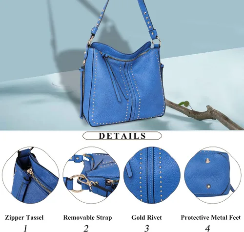 Vista 6 de Montana West Bolso de hombro oculto para mujer bolso cruzado de moda