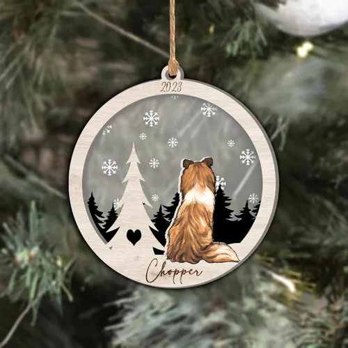 Vista 139 de Nazenti Adorno de Navidad conmemorativo personalizado, regalo personalizado de recuerdo de perro, condolencias por pérdida de mascotas, sabueso