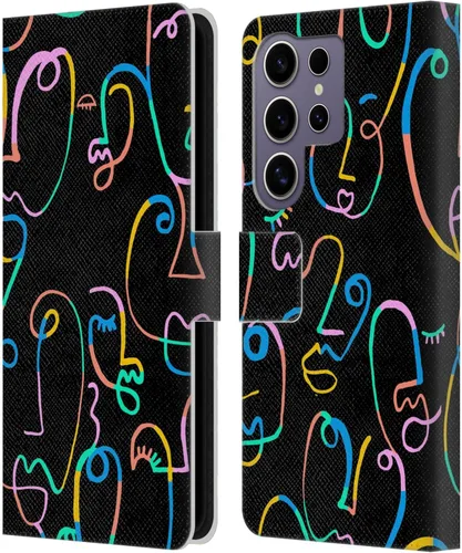 Vista 216 de Head Case Designs Officially Licensed Ninola Brushstrokes Multi Colorful Leather Wallet Case Compatible with Samsung Galaxy A07 4G