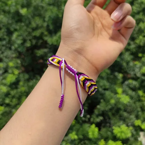 Vista 6 de LAMIBEE Pulsera tibetana con diseño de pansexualidad bisexual LGBT Proud Love Brazaletes de cuerda de amuleto y bohemio para mujeres y hombres