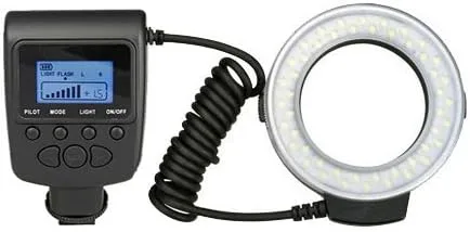 Vista 2 de Anillo de luz LED macro dual compatible con Nikon COOLPIX P900 (incluye soporte en forma de U)