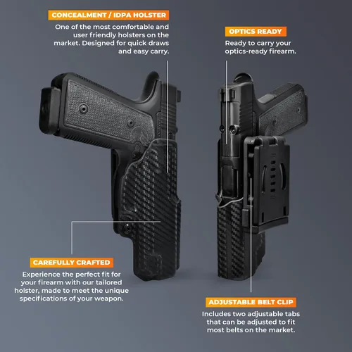 Vista 7 de OWB Concealment IDPA - Outside The Waistband Holster - fits Taurus G3C / G2C