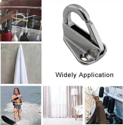 Vista 6 de 316 Stainless Steel Fender Hooks Boat Hardware Clothes Fender Hanger Hooks of 5 Pcs