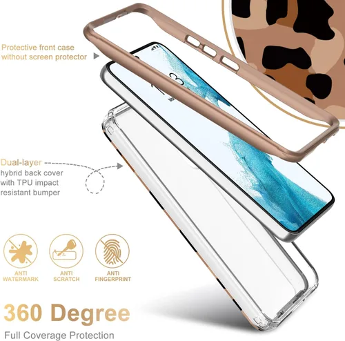 Vista 3 de ESDOT Funda para Samsung Galaxy S22 Plus, grado militar, prueba de caída de 21 pies, resistente con diseños de moda para mujeres y niñas, funda