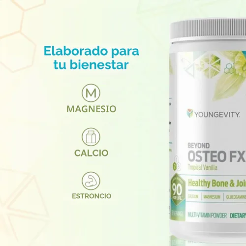 Vista 5 de BEYOND Osteo Fx POLVO - Bote de 12.70 oz con sabor a vainilla tropical