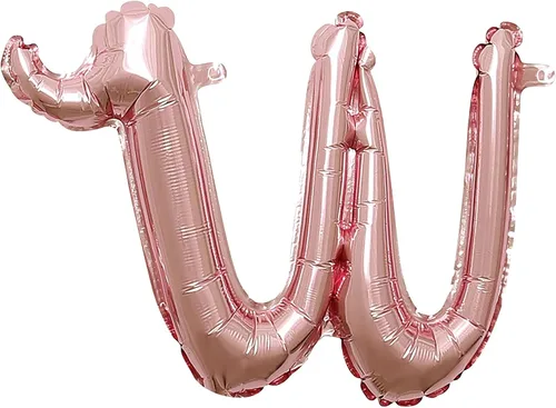 Vista 22 de Globo de aluminio en forma de escritura de oro rosa, 16 pulgadas (paquete de 1) - Elegante decoración de globos del alfabeto, perfecto para fiestas