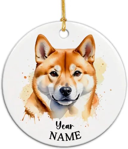 Vista 17 de Adorno de Navidad personalizado para perro Airedale, adorno de cerámica para hombres y mujeres, adornos de cerámica personalizados para perros