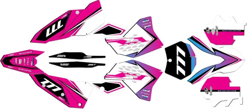 Vista 4 de Graphics Kit for KTM All Enduro 200-530 XC-W Models for Years 2008-2011 Razor Series Cyan 16 Mil - On/Off the Road - Dirt Pit Bike Sticker, Dirtbike