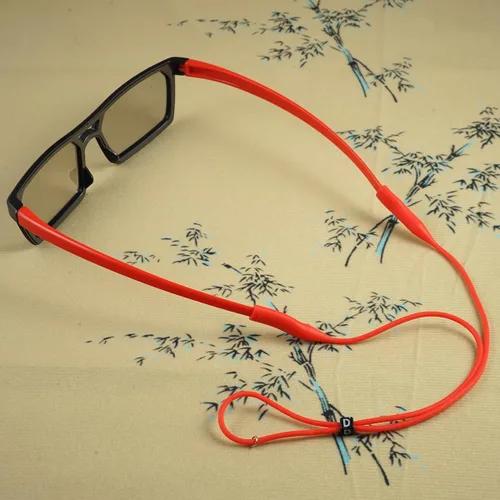 Vista 5 de Correa de silicona suave para gafas, ajustable, ligera, antideslizante, con extremos de bucle flexibles