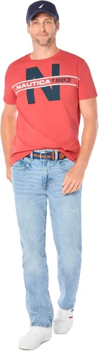 Vista 2 de Nautica Camiseta gráfica de manga corta 100% algodón para hombre