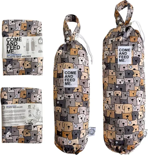 Vista 11 de 2 unids impermeable plástico supermercado bolsa titular de compras soporte organizador cocina almacenamiento bolsa dispensador múltiples diseños B&W