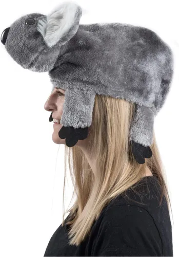 Vista 3 de Tigerdoe Sombrero de koala - Sombreros de animales - Disfraz de oso koala - Disfraces de animales de zoológico - Fiesta de la selva