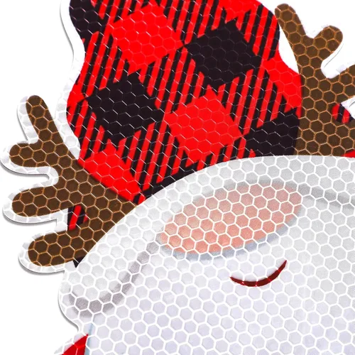 Vista 6 de 43 piezas de decoraciones navideñas para auto y refrigerador: set de accesorios con imanes reflectantes en forma de bombilla y gnomo, decoración