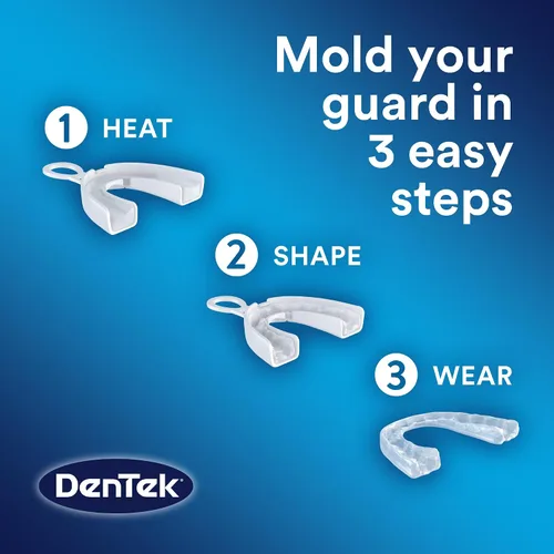 Vista 6 de DenTek Professional Fit, protección dental máxima para rechinar dientes y tableta limpiadora antibacteriana eficiente, 90