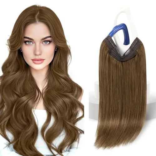 Vista 19 de Sunny - Extensiones de cabello humano real, con cable/hilo y clips ajustables, aplicación invisible, 2.82 onzas, 12 pulgadas, color rubio cenizo
