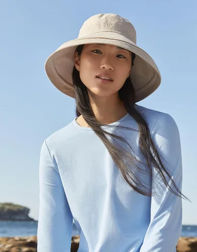 Vista 6 de Solbari Sombrero de Sol para Vacaciones para Mujer UPF 50+ Plegable Sombrero de Protección UV Solar con Ala de Cobertura Completa, Reversible