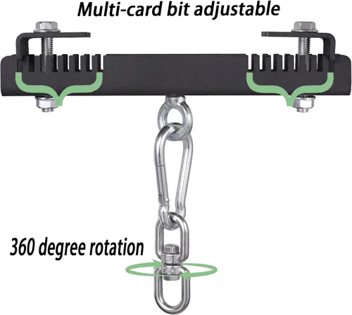 Vista 3 de Soporte de abrazadera de haz resistente, montaje de bolsa pesada rotación de 360° adecuado para abrazaderas de haz I o H y perchas para saco