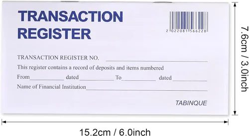 Vista 5 de Registros de cheques para chequera personal, registro de chequera fácil de leer