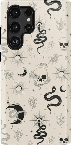 Vista 26 de Casely Funda para Galaxy S9 Postura de cadáver Yoga de esqueleto Diseño protector delgado esencial de doble capa