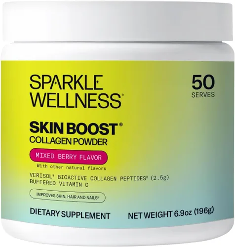 Vista 13 de Sparkle Wellness VERISOL - Péptidos de colágeno hidrolizados bioactivos Suplemento de colágeno en polvo con vitamina C para la salud de la piel