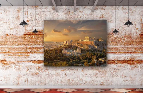 Vista 6 de SpiritualHands Lienzo decorativo para pared, diseño de lugares famosos del patrimonio mundial, carteles enmarcados escénicos, paisajes modernos, 01
