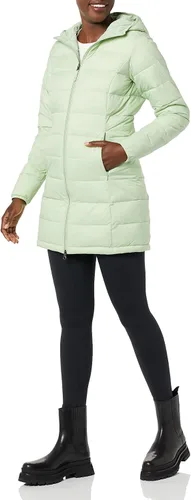 Vista 38 de Amazon Essentials - Abrigo acolchado, ligero y resistente al agua con capucha para mujer, disponible en talla extragrande