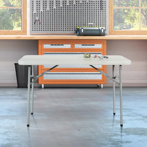 Vista 6 de Mesa cuadrada de resina multiuso Office Star Work Smart 36 x 36 x 29 pulgadas, MetalPlástico/Resina, Negro