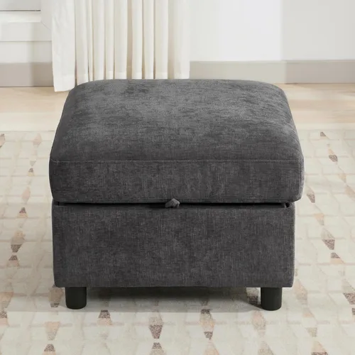 Vista 26 de WUTUTUEE Sofá biplaza modular de 58 pulgadas, sofá biplaza moderno de 2 plazas con almacenamiento, sofá modular de felpilla para sala de estar, Beige