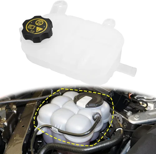 Vista 3 de X AUTOHAUX 1 Unidades Refrigerante Radiador Depósito Depósito 95269001 Refrigerante Desbordamiento Botella con Tapa para Buick para Chevrolet