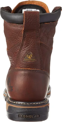 Vista 3 de Rocky Ironclad - Botas de trabajo impermeables con punta de acero, Marrón