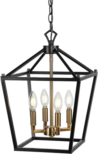 Vista 19 de JONATHAN Y JYL7601A - Lámpara de pagoda regulable y ajustable de metal LED, clásica, tradicional de estilo granja para comedor, sala de estar