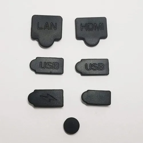 Vista 2 de 7 Pieces Silicone Dust Plugs Compatible with Ps5 Digital & Disc Edition Console Dust Cover, USB HDMI Interface Type AC LAN Port Dustproof Protector