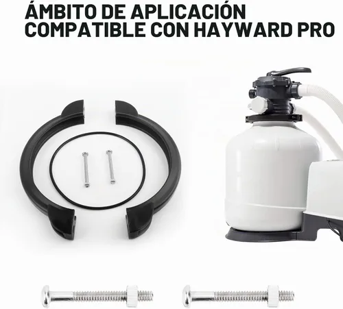 Vista 4 de Ameri Abrazadera de filtro de arena 11380 de repuesto para bomba de filtro de arena Intex compatible con bomba de filtro de arena transparente Intex