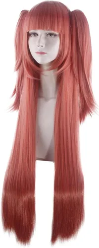 Vista 4 de ydound Peluca de cosplay de 39.4 in anime KAKEGURUI Cosplay Yumemite Yumemi mujeres peluca larga juego de rol pelucas Halloween Cosplay sandía pelo