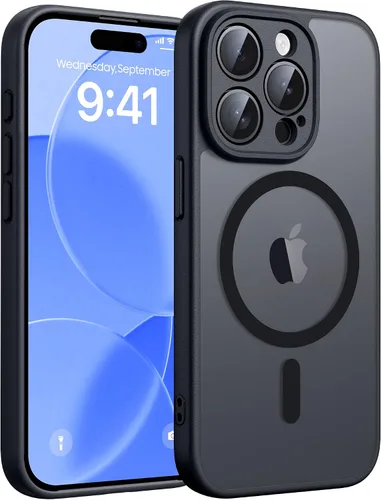 Vista 64 de FNTCASE - Funda para iPhone 16 Pro: magnética, mate, translúcida, de grado militar, protectora contra caídas, resistente, fina, duradera y a prueba