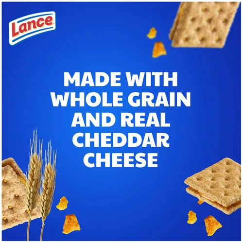 Vista 5 de Lance Hecho con galletas sándwich de queso cheddar de grano entero, 8 unidades de 1.5 onzas