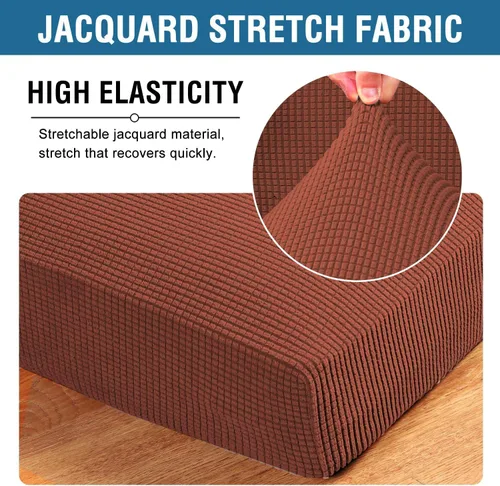 Vista 88 de H.VERSAILTEX Fundas de Cojín de Asiento Individuales Super Elásticas Fundas de Sofá Fundas de Cojín de Sofá Fundas Deslizables Juegos Tela de Sarga