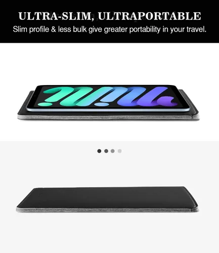 Vista 3 de MoKo Funda para Tablet de 7-8 Pulgadas, Maletín de Cuero PU Estuche Delgado y Elegante Compatible con Nuevo iPad Mini (A17 Pro) 8.3" 2024, iPad Mini