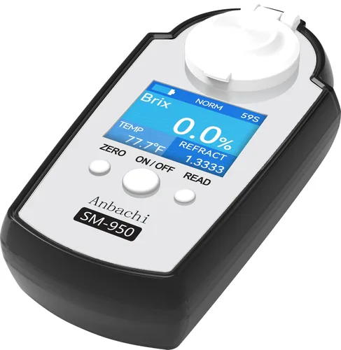 Vista 2 de Refractómetro digital Probador digital BRIX Medidor de azúcar Ideal para agua potable Bebidas Kombucha Huerto Jugo de frutas Contenido