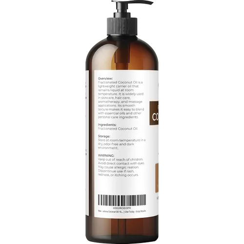 Vista 3 de velona MCT Aceite de coco - 16 fl oz, fraccionado, con bomba