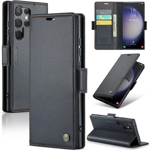 Vista 19 de SINIANL Funda tipo cartera para Samsung Galaxy S23 con bloqueo RFID, funda para Samsung S23 para mujeres y hombres con tarjetero con cierre