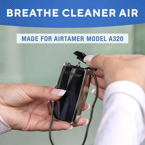 Vista 5 de AirTamer Cartucho emisor de iones negativos de repuesto para purificador de aire personal, fabricado para AirTamer modelo A320 (negro)