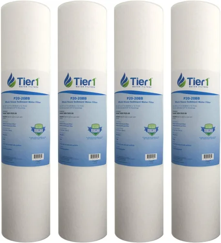 Vista 18 de Tier1 Filtro de agua de 5 micras de 20 x 4.5 pulgadas Cartucho de prefiltro de sedimentos de polipropileno hilado para toda la casa Reemplazo