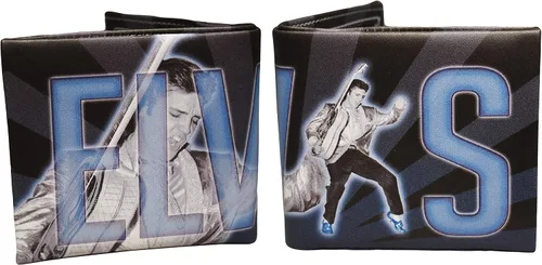 Vista 2 de Midsouth Products Elvis Presley Cartera plegable - Zapatos de ante azul multicolor mediano
