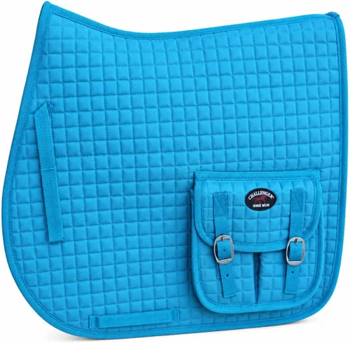 Vista 8 de CHALLENGER Horse English Quilted Fleece Padded Dressage Saddle Pad with Pockets 72121-124