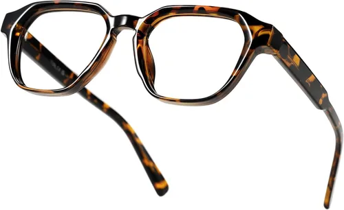 Vista 10 de TIJN Gafas de Bloqueo de Luz Azul para Mujeres y Hombres Marco Rectangular TR90 y Estilo Elegante Preppy Gafas de Pantalla de Computadora