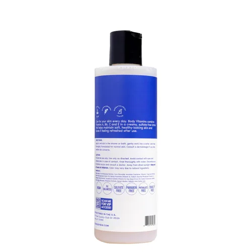 Vista 2 de Her Fantasy Box Gel de baño hidratante con vitaminas corporales: limpiador multivitamínico con vitaminas A, B6, C y E, hidratante y pH equilibrado